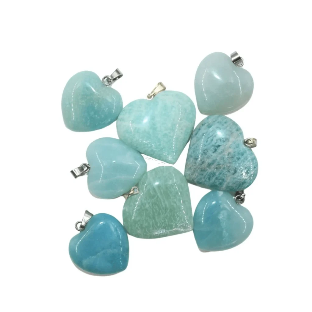 amazonite heart pendant