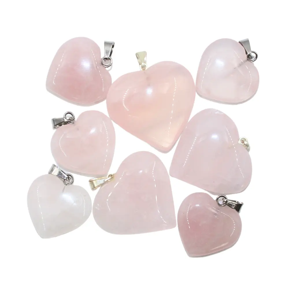 rose quartz heart pendant