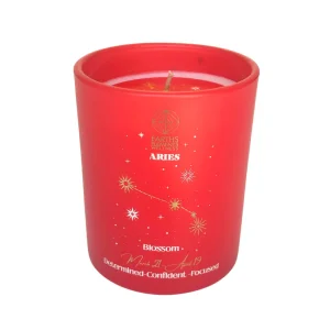 aries zodiac candle