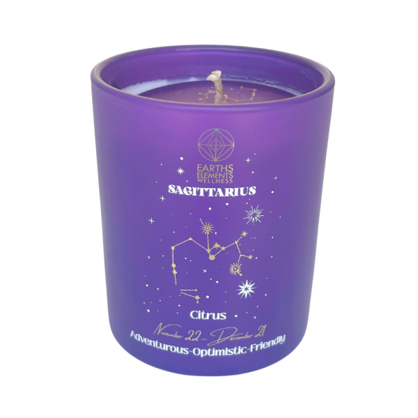 sagittarius zodiac candle