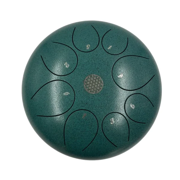 green steel tongue drum