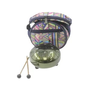 olive green flash metal tongue drum